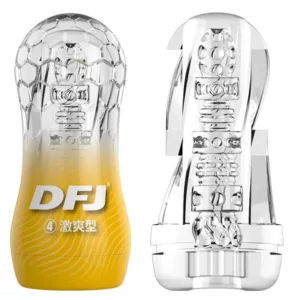 取悅 DFJ水晶透明飛機杯 男用自慰器 持久訓練器