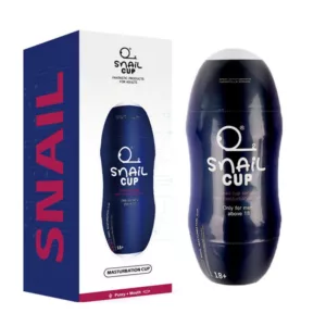Snail蝸牛 雙頭飛機杯(藍色-口交+美陰款) 陰交口交肛交後庭